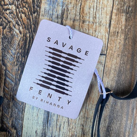 Savage X Fenty by Rihanna Women's 32C Caviar Black Soft N Savage Padded Demi Bra - Picture 4 of 16